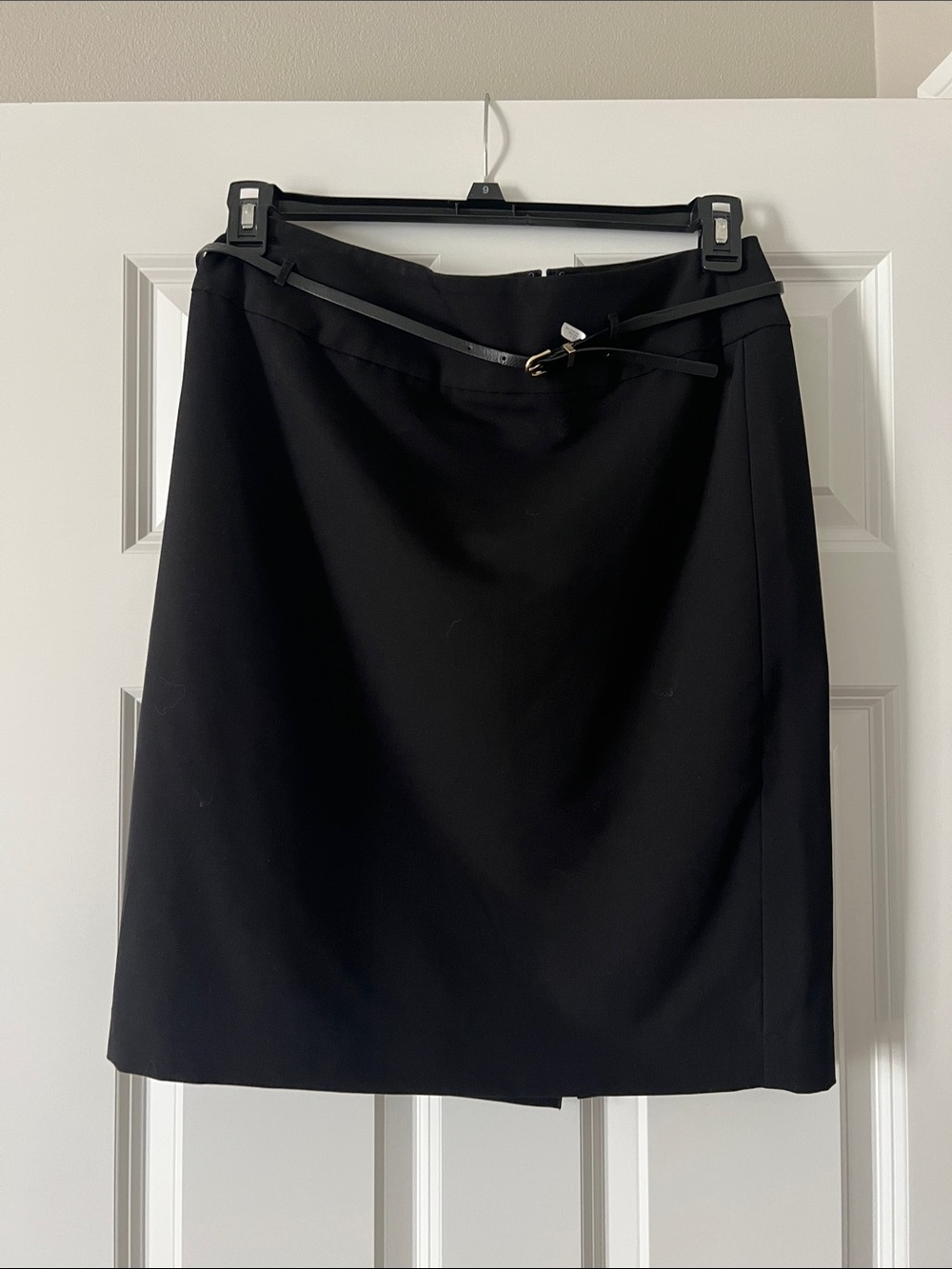 Liz Claiborne Black Pencil Skirt with Slim Waist Belt